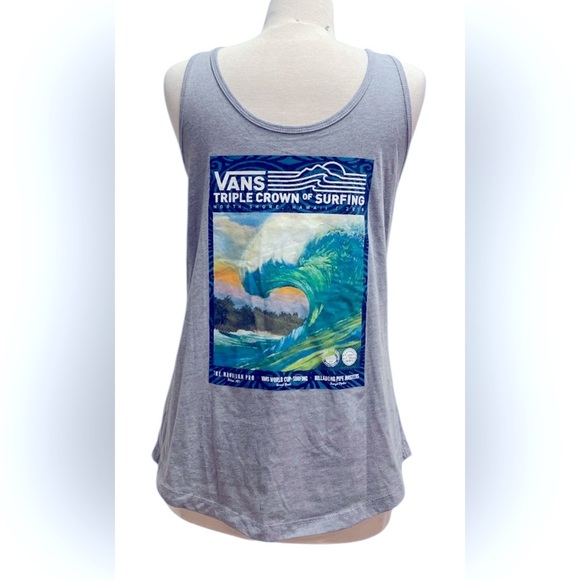 Vans Gray Graphic Sleeveless Tank Top - Picture 1 of 4